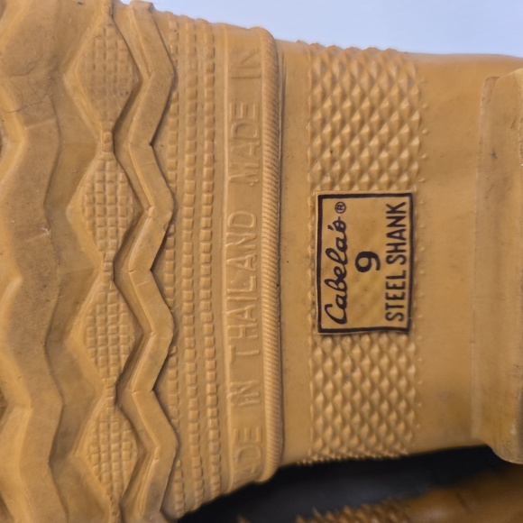 Cabelas Mens Side Zip Duck Boots Leather Steel Shank Thinsulate Size 9 - Picture 6 of 12